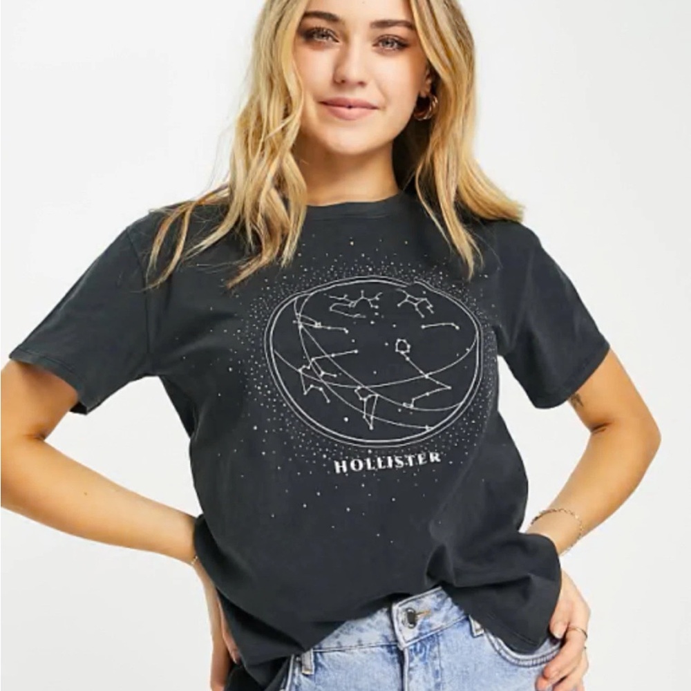 Hollister Black Constellation Tee size Medium